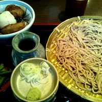 鶏つくね丼&そば|なっちさん