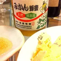 Snapdishの料理写真:みかん蜂蜜とブルーチーズ