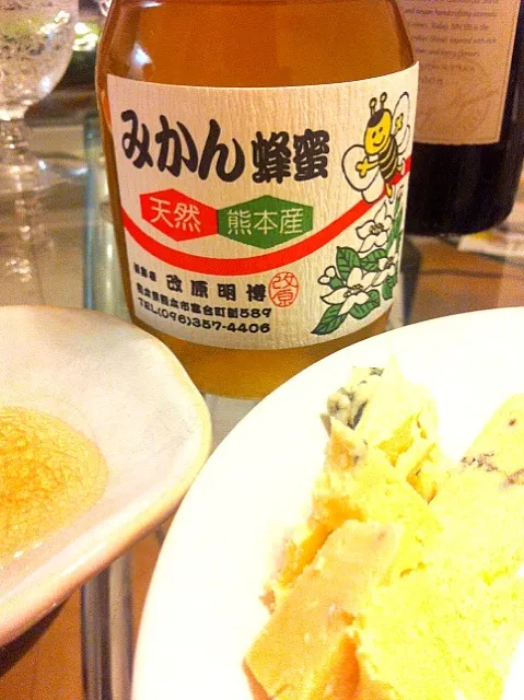 Snapdishの料理写真:みかん蜂蜜とブルーチーズ|きよたさん