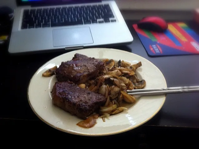 steak, onion, portabello|Taoさん