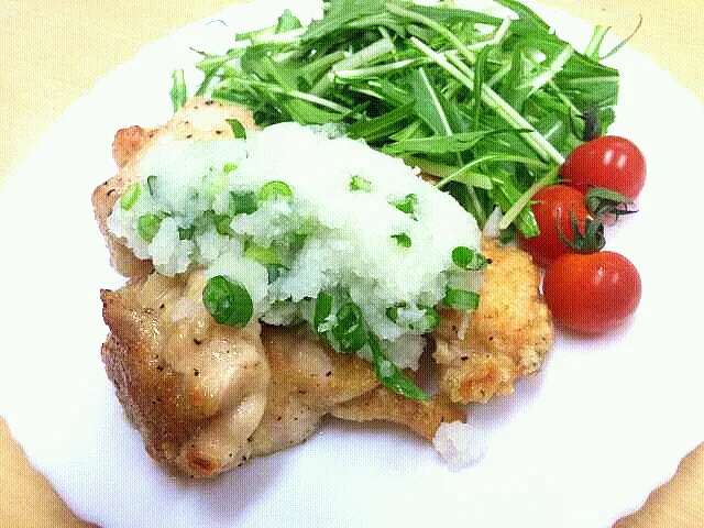 鶏むね肉のカリッと焼きおろしポン酢|めいたん☆さん