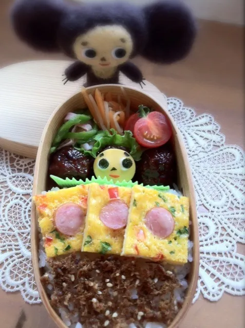 Snapdishの料理写真:4/13 チェブラーシカ弁当|チカさん