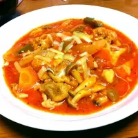 Snapdishの料理写真:野菜たっぷり鶏肉のトマト煮|岩城さん