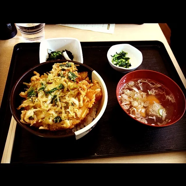 Snapdishの料理写真:かあちゃん定食(海鮮かき揚げ丼)|もかさん