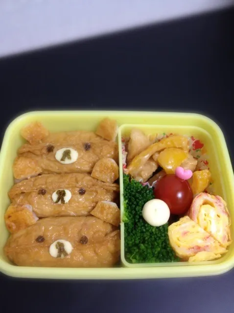 Snapdishの料理写真:リラックマいなり弁当|あいさん