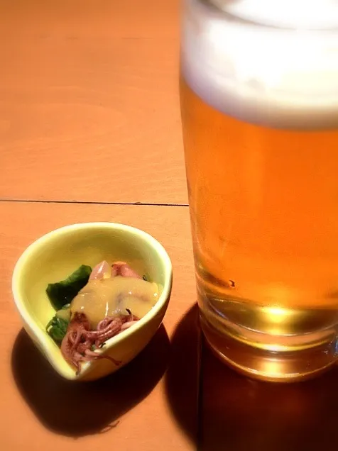 ホタルイカと生ビール|すえたけさん