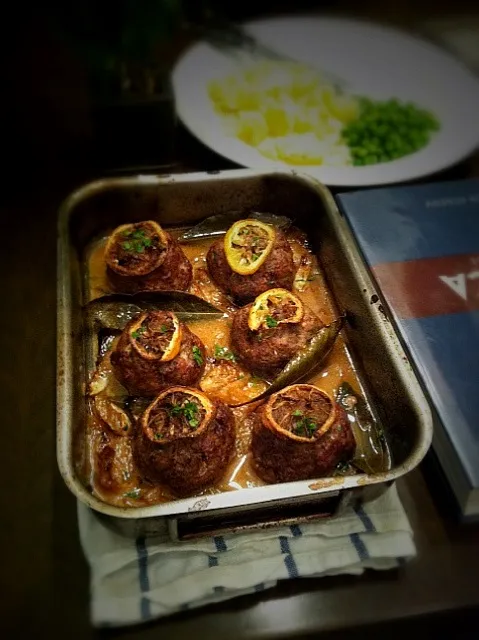 baked meatball with lemon and white wine|rick chanさん