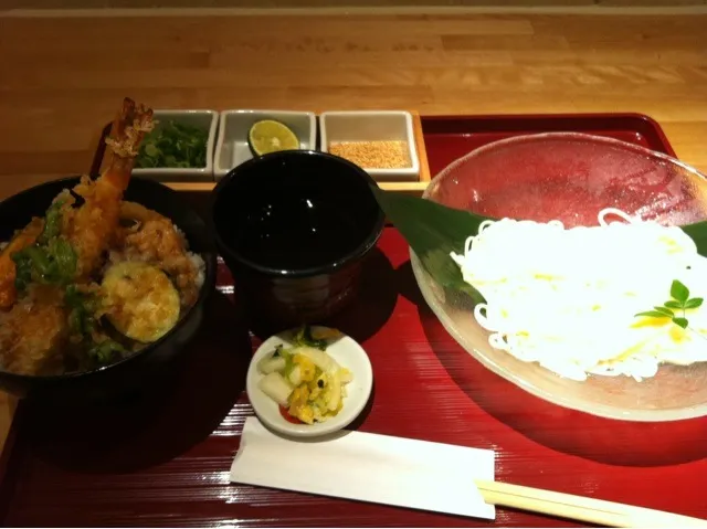 細うどんと天丼セット|くるみさん