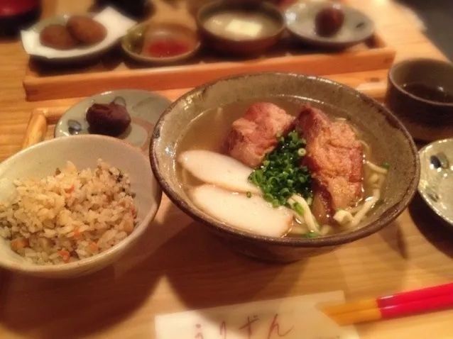 ソーキそば定食|てつやさん