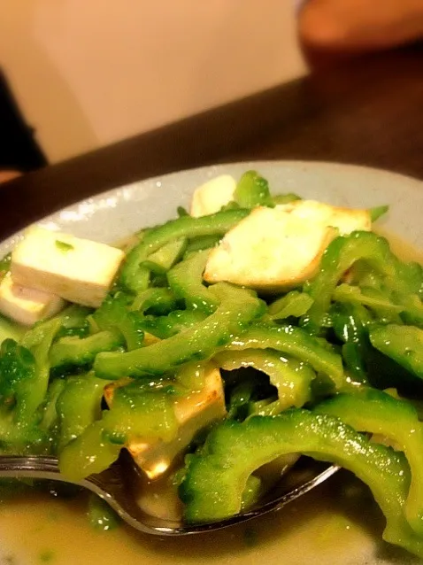 fried bitter gourd with tofu|willzさん