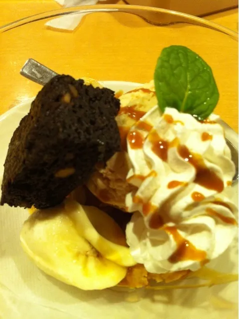 Banana&ChocolateBrownie Parfait|RIEさん