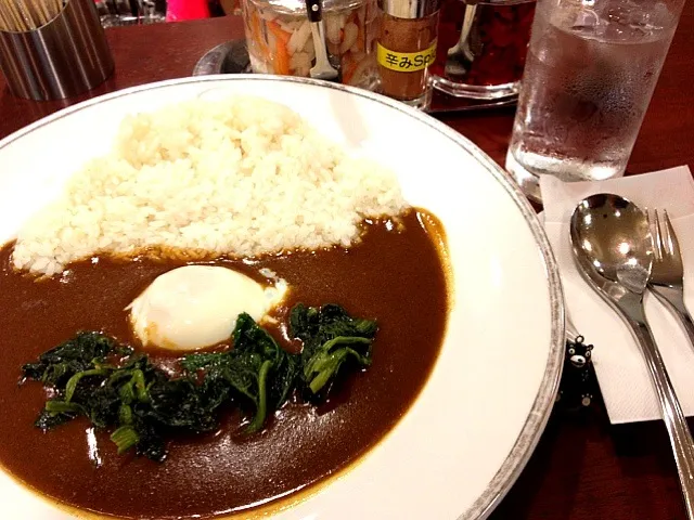 玉子とほうれん草カレー|大阪カレー部長さん