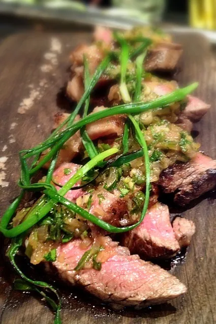 grilled beef w spring onion|willzさん