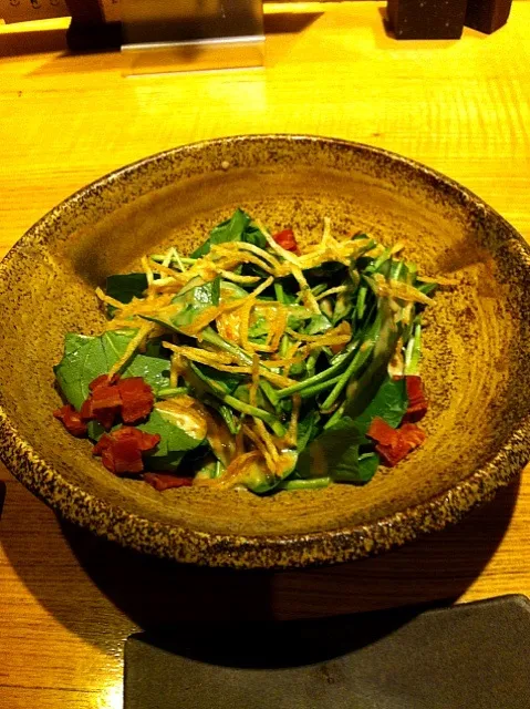 ほうれん草のサラダとパリパリじゃが芋|tokyosakabaさん