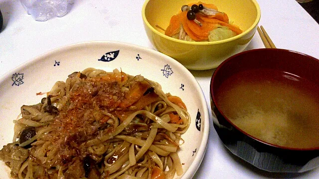 焼きうどん&蒸し野菜|小寺夏穂さん