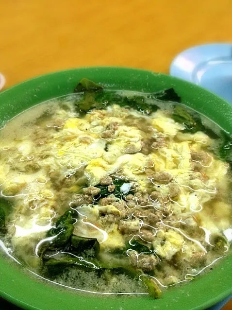 egg n minced pork soup|willzさん