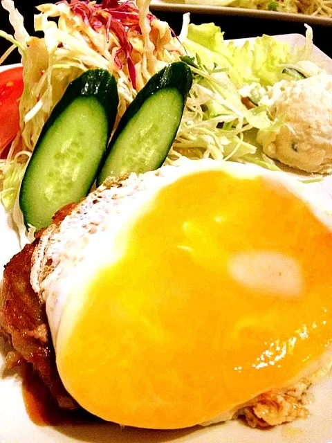 Snapdishの料理写真:てりやきハンバーグランチ|Tetsuya Kurokawaさん