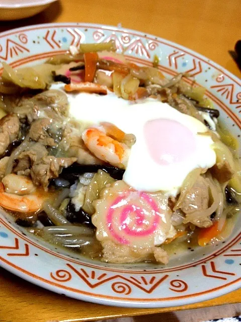 中華丼にたまご乗せ❤|パリco.さん