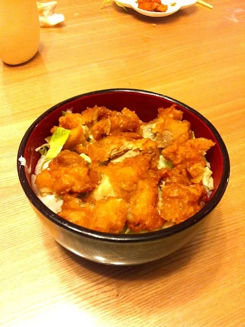 長男作。唐揚げ丼♪|yuriさん