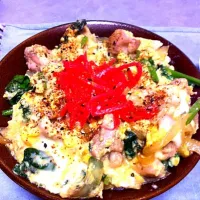 Snapdishの料理写真:ミソチーズ親子丼|ueharaさん