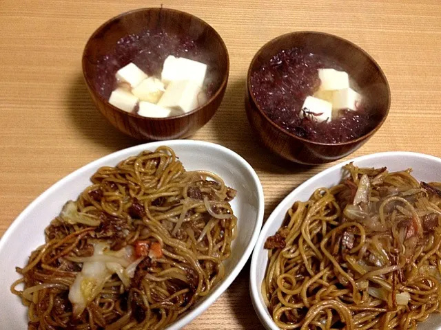 焼きそば マツモの味噌汁|たかおさん