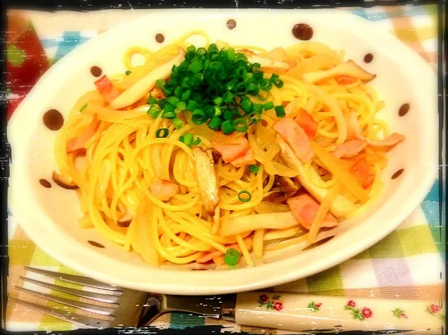 エリンギとベーコンの和風パスタ|amiさん