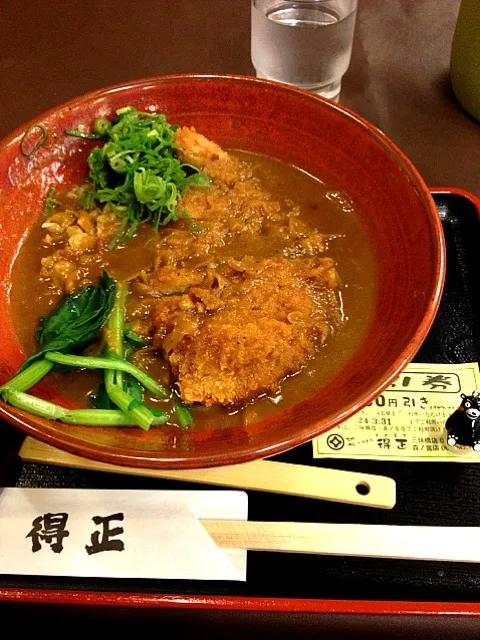 ボリューム満点！得正のトンカツカレーうどん|大阪カレー部長さん