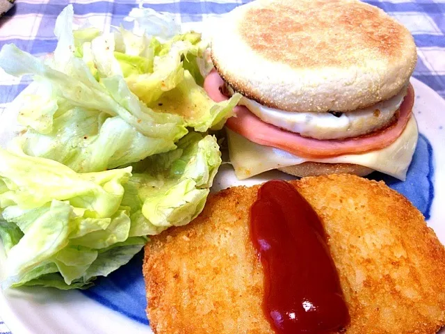 朝マック風ランチ|おかぽんさん