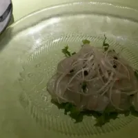 鯛のカルパッチョ　柚子こしょう醤油で|ふみさん