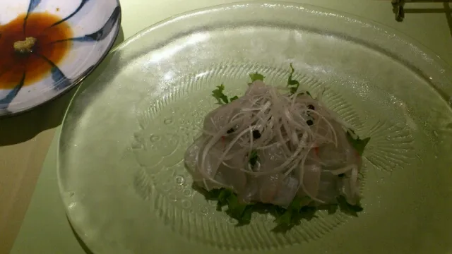 鯛のカルパッチョ　柚子こしょう醤油で|ふみさん