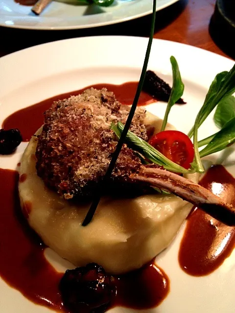 lamb chop with a gorgeous fig and wine reduction sauce|lauren shannonさん