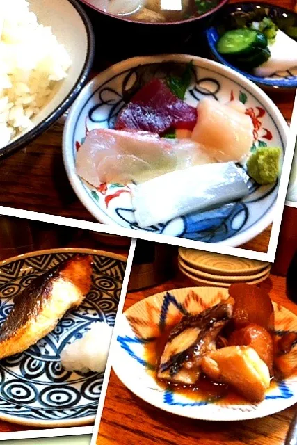 Snapdishの料理写真:初島定食 つぼだい、銀むつ煮半々|yoooochanさん