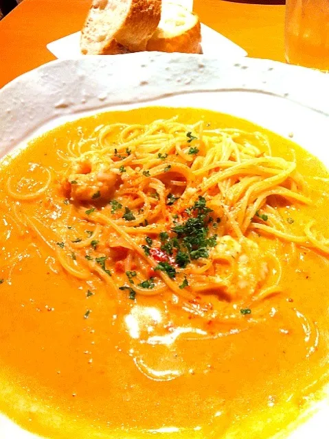 パスタランチ(えびがらのトマトクリーム)|seiraさん