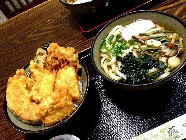 イカ天丼とうどんのセット|momoさん