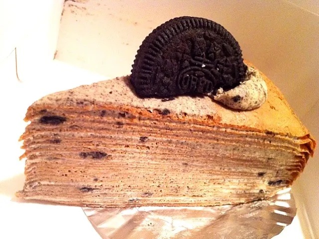 oreo cookie crepe cake|Tinky 🍒さん