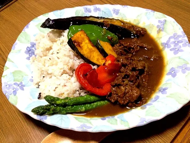 十六穀米と夏野菜のカレー|きよさん