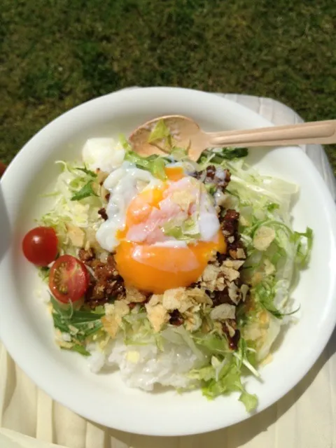 Snapdishの料理写真:レンズ豆のドライカレー丼|ひとみさん