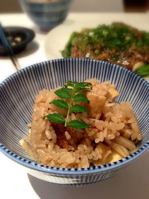 新生姜と薄揚げの炊き込みご飯|まつざわハモンさん