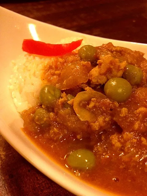 春の限定 旬のグリーンピースカレー 今日から始まったのを試食|ダンディ☆和田さん