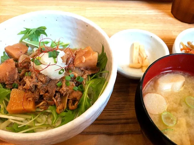 豚肉と筍のおろしポン酢丼セット|森 成美さん