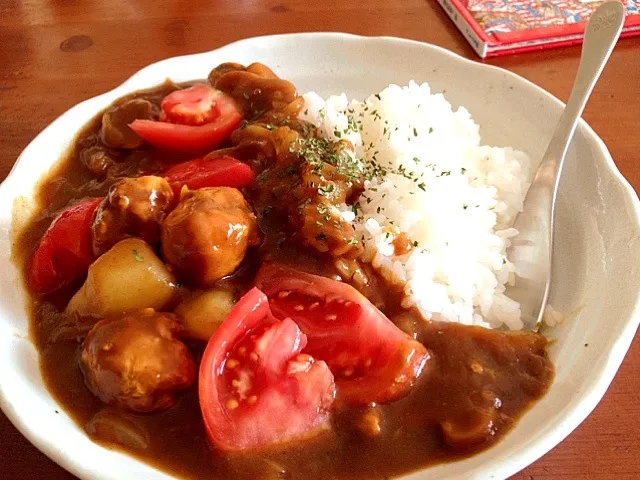 トマトとチキンボールカレー|chieko ♪さん