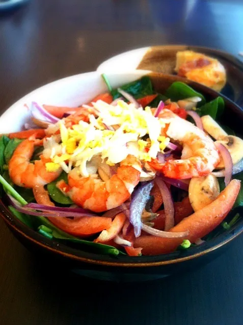 spinach salad w/shrimp|takana kameiさん