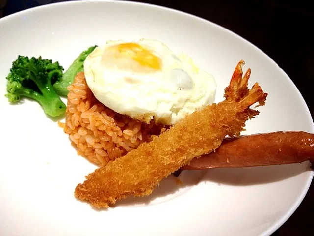 fried rice with fried ebi, arabiki sausage & egg|joyさん