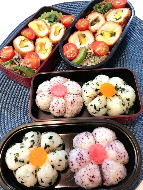 花おにぎりとチーズチキンロールの弁当 かず Snapdish スナップディッシュ Id Zimon