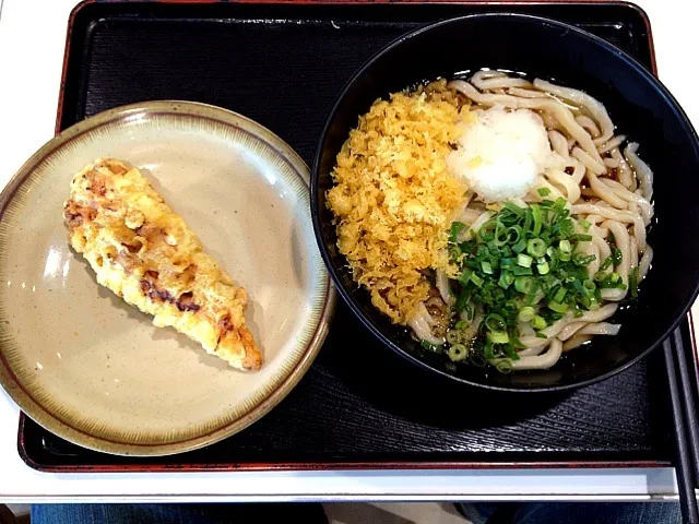 Snapdishの料理写真:ぶっかけうどん&鶏天|TanTanさん