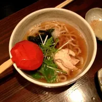 Snapdishの料理写真:鳥と梅の塩麹コラーゲンうどん|shinsukeさん