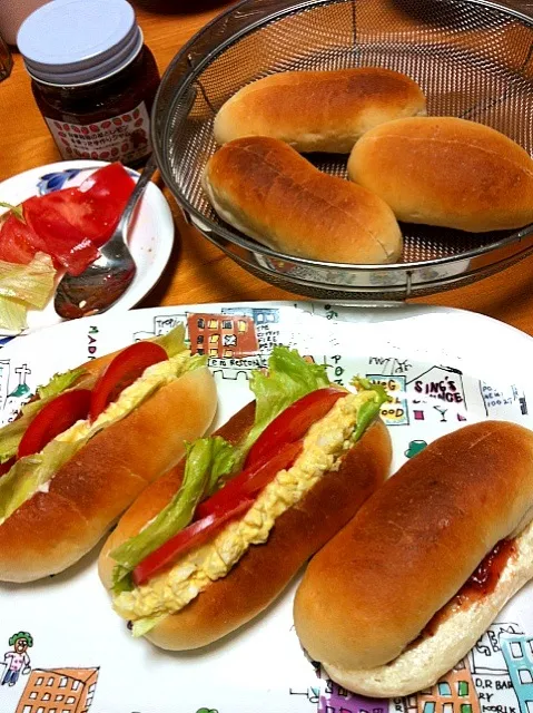 苺ジャム食べたくってコッペパン焼いた(o^^o)|ももさん