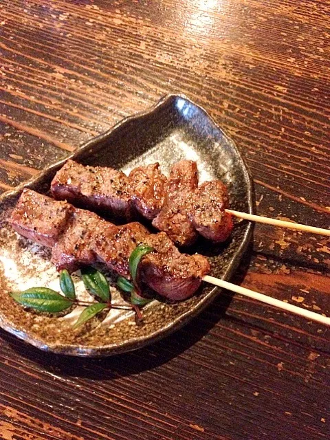 Snapdishの料理写真:飛騨牛串焼き|norikoさん