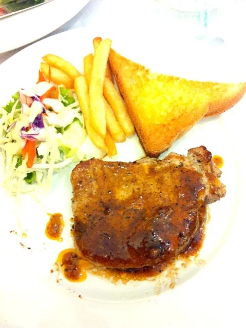 bar b q pork steak|pear jeebpinyoさん