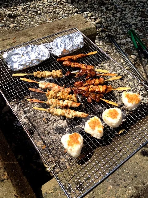 BBQ おにぎり、焼鳥|wada mayumiさん